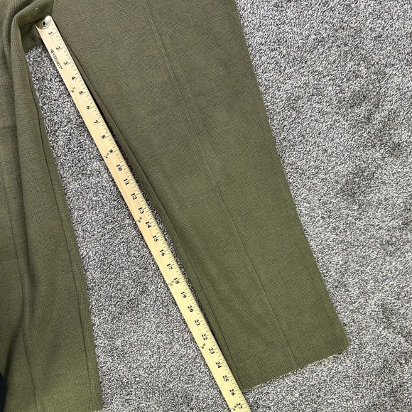 NEW Madewell Knit Huston Button-Front Pants Womens Medium Olive Green Glen Plaid - Picture 9 of 11